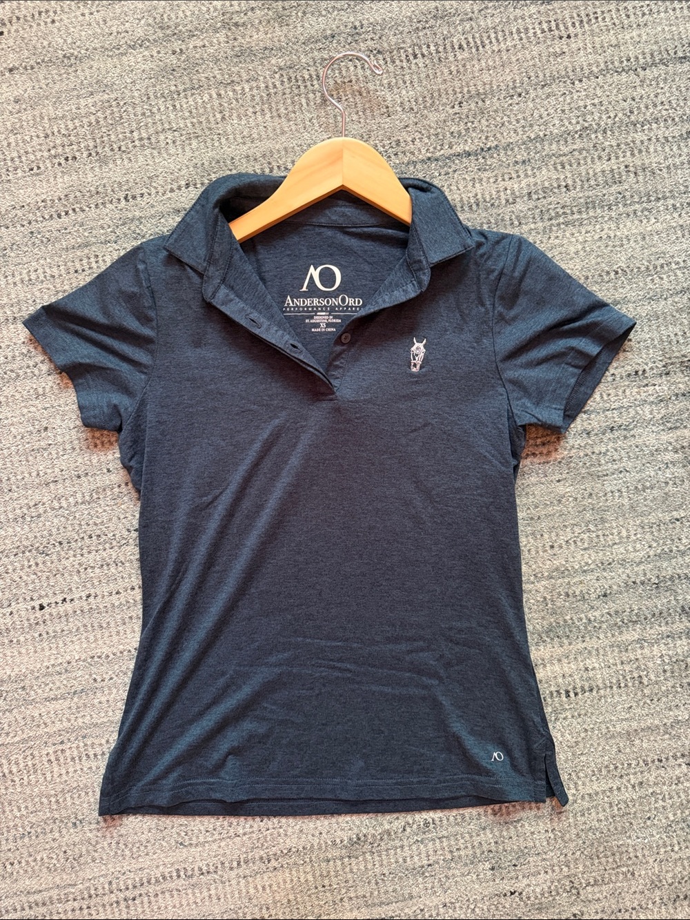 AndersonOrd Navy Polo Shirt with Embroidered WEC Logo- New